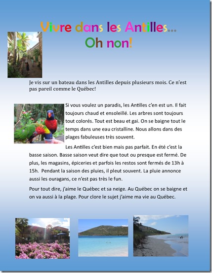 Vivre dans les Antilles  Julien